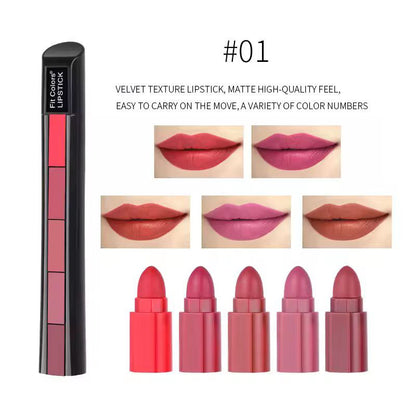 5 In 1 Matte Lipstick Kit Waterproof-2 Shade Combo