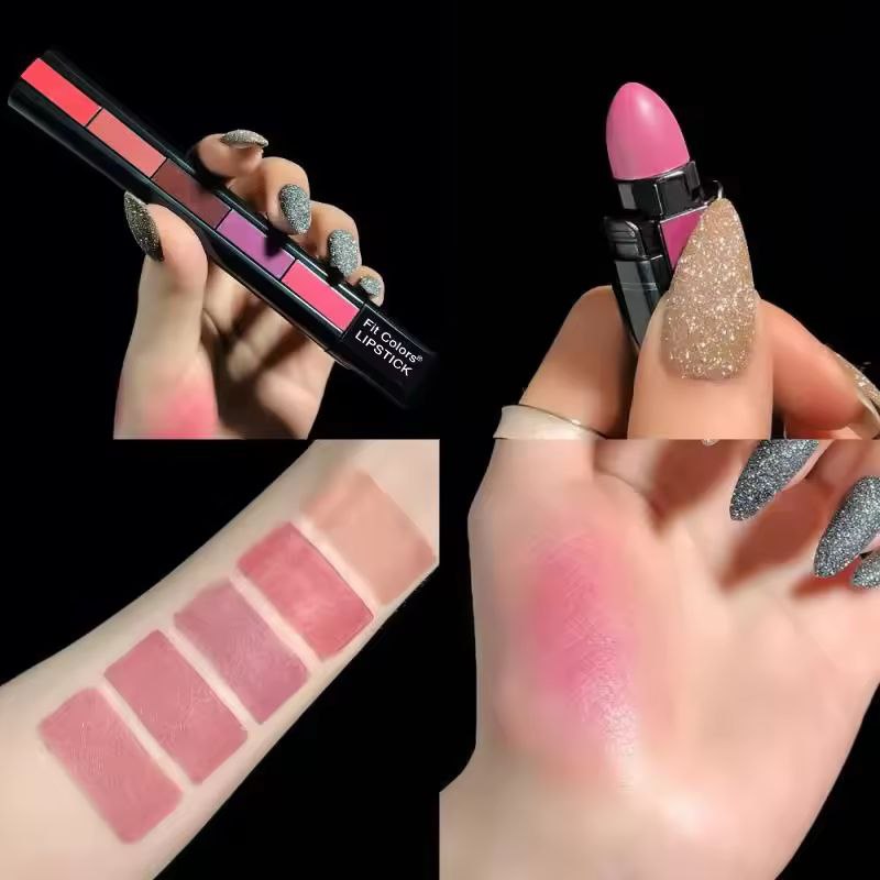 5 In 1 Matte Lipstick Kit Waterproof-2 Shade Combo